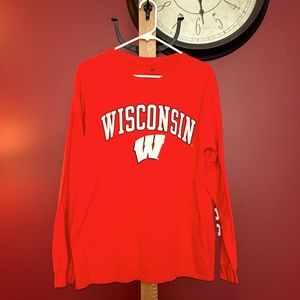 Red Fanatics Wisconsin College Long Sleeve T-Shirt